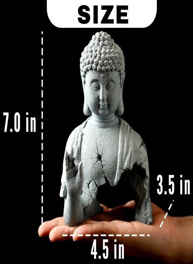 Sdeetesamjun Buddha Statue for Home Stone Zen Garden Accessories Meditation Zen Garden Yoga Bonsai Micro Landscape Feng Shui Decor Fish Tank Aquarium Decorations - Image 2